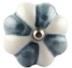 Grey And White Ceramic Melon Wine Stopper
