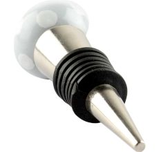 Light Grey Dotted Small Ceramic Wine Stopper 