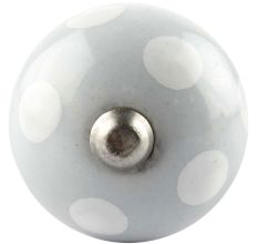 Light Grey Dotted Small Ceramic Wine Stopper 