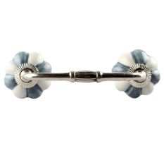 Grey And White Ceramic Melon Bridge Handle
