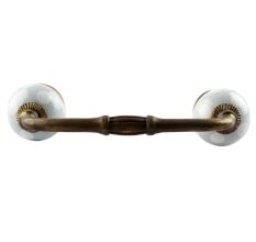 Light Grey Dotted Small Ceramic Bridge Handle
