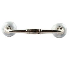 Light Grey Dotted Small Ceramic Bridge Handle