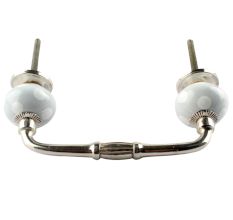 Light Grey Dotted Small Ceramic Bridge Handle