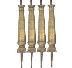 Hindu Temple Intricately Carved Brass With Parrot Figurines For The Home