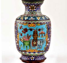 Vintage Blue Elephant CloisonnÃ© Enamel Jar