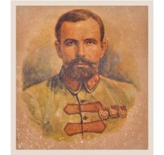 Print Of  Russian Soldier With French Beard and the Medallions on his Uniform