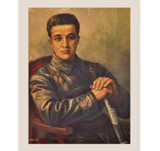 A Print Of Young Handsome Officer in Jacket Seated On A Chair