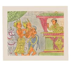Painting of a Confrontation Scene Between Three gods