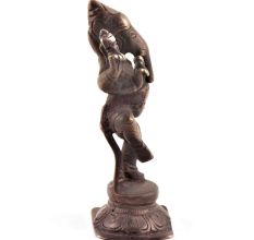 Brass Dancing Statue Of Ganesha on Lotus Flower