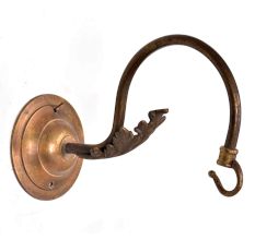 Brass Leaf Lamp Holder with Bracket
