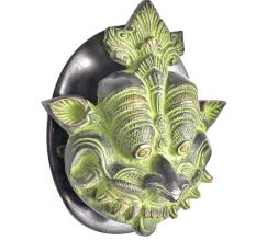 Yali Face Brass Door Knocker With Base Plate