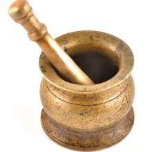 Traditional Brass Mortar Pestle