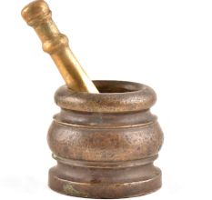 Vintage Brass or Bronze Mortar and Pestle