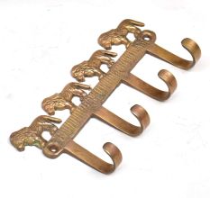 Hand Made Brass Wall Hooks With 4 Lions