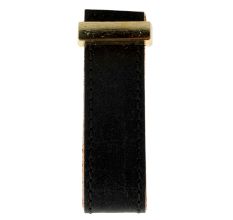 Black Faux Leather Knob
