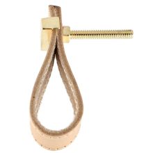 Cream Faux Leather Pull Knob