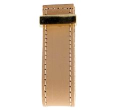 Cream Faux Leather Pull Knob