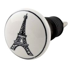 Eiffel Tower Ceramic Flat Wine Stopper 