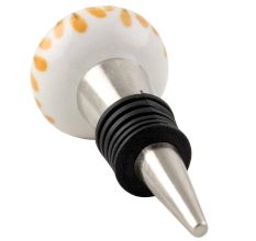 Pea Green Ceramic Floral Wine Stopper