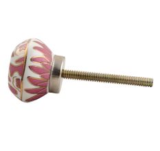 Pink Hexagon Small Ceramic Dresser Knob Online