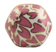 Pink Hexagon Small Ceramic Dresser Knob Online