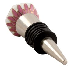 Pink Hexagon Small Ceramic Wine Stopper