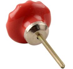 Red Flower Ceramic Cabinet Knob Online