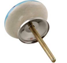 Mustard Flower Flat Ceramic Cabinet Knob