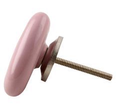 Pink Heart Ceramic Cabinet Knob
