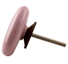 Pink Heart Ceramic Cabinet Knob