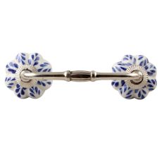 Blue Leaf Ceramic Melon Bridge Handle