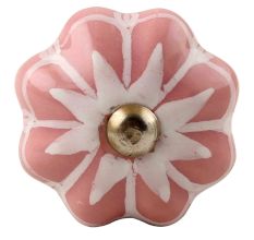 Baby Pink Flower Medium Ceramic Melon Wine Stopper