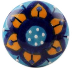 Mustard Flower Flat Ceramic Wine Stopper