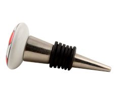 Red Football Pattern Ceramic Wine Stopper 