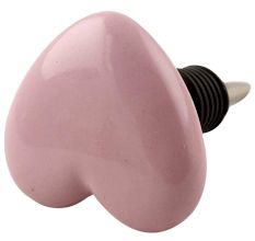 Pink Heart Ceramic Wine Stopper