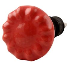 Red Flower Ceramic Wine Stopper 