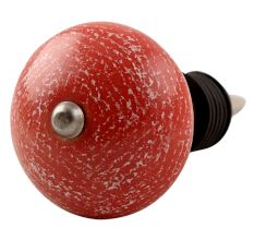 Red Ceramic Floral Wine Stopper