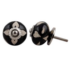 Black Etched Ceramic Knob 40