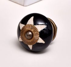 Black Etched Ceramic Knob 41