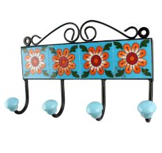 Mustard Sunflower Ceramic Tiles Hook 
