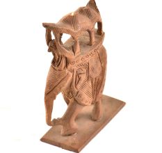 Handcarved Wooden Art Sculpture Maharaja ElephantÂ 