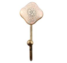 Pink Square Ceramic Metal Wall Hooks 