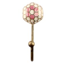 Golden Football Pattern Hexagon Ceramic Wall Hook
