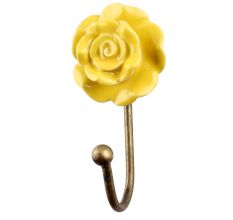 Yellow Flower Ceramic Wall Hook