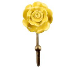 Yellow Flower Ceramic Wall Hook