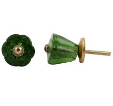 forest Green Tulip Knob