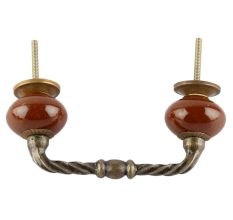 Dark Chocolate Ceramic Cut Bridge Handles