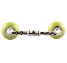 Lime Green Ceramic Cut Bridge Handles