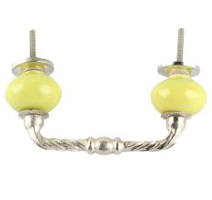 Lime Green Ceramic Cut Bridge Handles