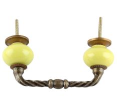 Lime Green Ceramic Cut Bridge Handles